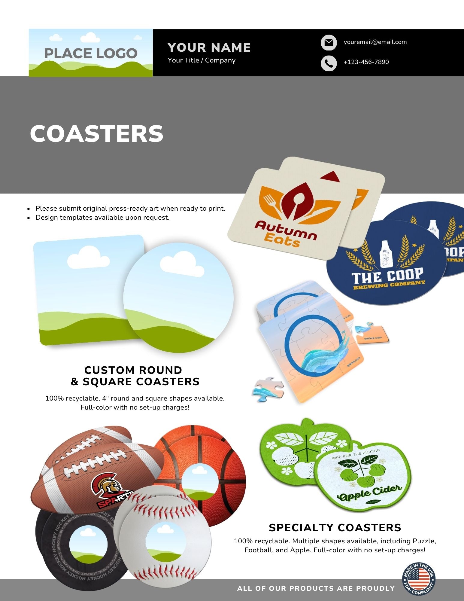 Coaster Sell Sheet